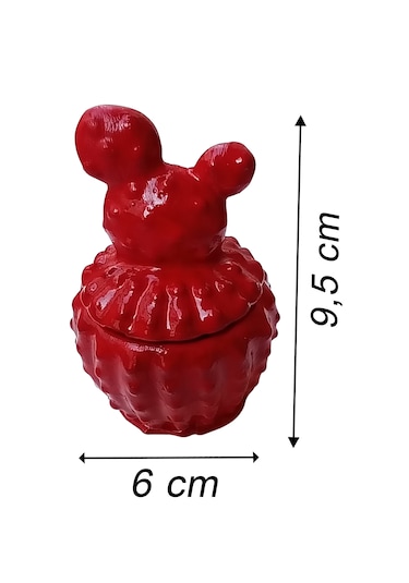 Kaktüs Model Baharatlık - Sunumluk Kırmızı