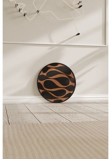 Dekoratif 3d Modern Ahşap Yuvarlak Tablo