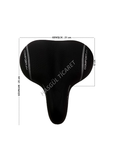 Hsgl Bisiklet Yumuşak Konforlu Sele Selle Elastomer Yaylı Mavi - Beyaz