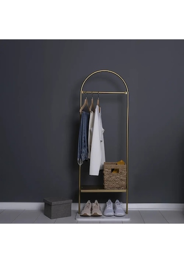 Afrodit Metal Ayaklı Askılık Gold