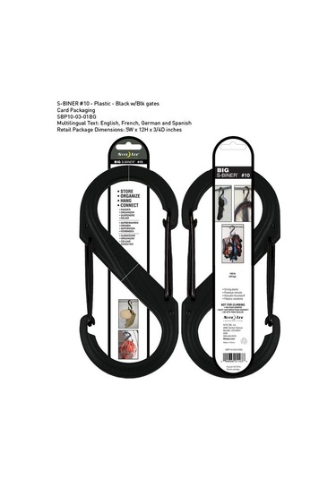 Nite-Ize S-Binner Plastik Size 10 Blk/Blk  Gate Çok Renkli