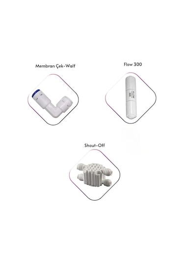 Su Arıtma Cihazı Yedek Parça Seti 3'lü Tüm Markalara Uyumludur