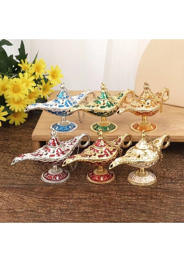 Xindoker Sihirli Aladdin Lambası - Dekoratif Ev Aydınlatma Ve  - Dayanıklı Metal Yapı Diğer