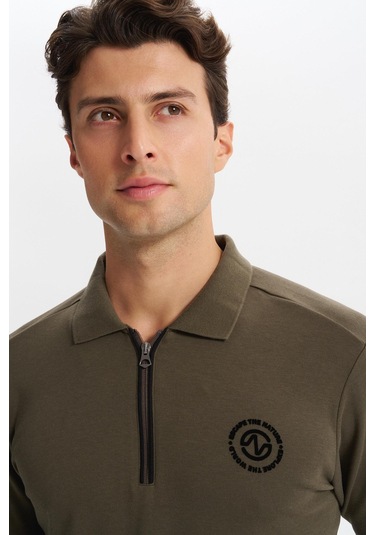 Arma Erkek Slim Fit Fermuarlı Polo Yaka Sweatshirt İnce Modal Pamuk Elastan Karışımlı Örme İnterlok Kumaş K30554989102 Haki Arma Erkek Slim Fit Fermuarlı Polo Yaka Sweatshirt İnce Modal Pamuk Elastan Karışımlı Örme İnterlok Kumaş K30554989102 Haki
