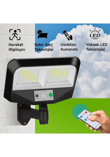 Upway 126 Led Solar Bahçe Lambası Güneş Enerjili 3 Modlu Dış Mekan Aydınlatma
