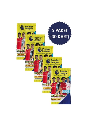 Toyika Panini Lisanslı Premier League 2023 Koleksiyon Trading Cards 6lı X 5 Paket