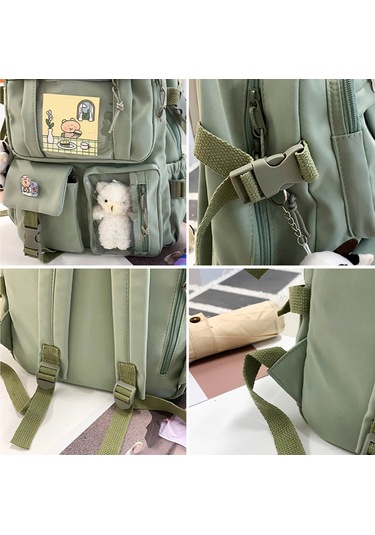 Maiyame Lise Öğrencileri İçin Oxford Dokuma Çift Omuzlu Sırt Çantası - Anti-hırsızlık Cepi, Ayarlanabilir Askılar Ve Çoklu Cep Tasarımı