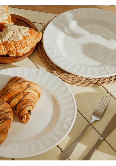 Sl Home 2 Parçalık "vintage" Servis Tabağı Seti D 27 Cm 262390390 Beyaz