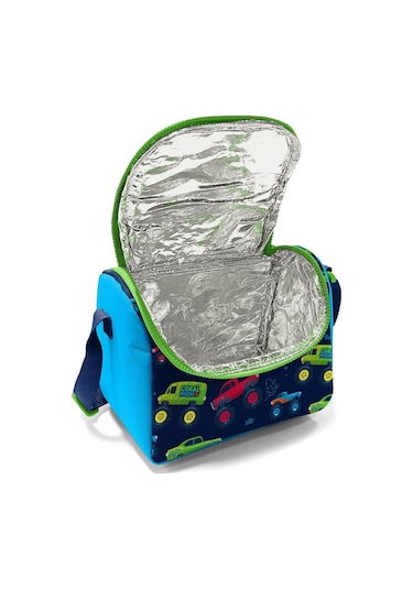 Coral High Kids Mavi Lacivert Monster Truck Desenli Thermo Beslenme Çantası 11821