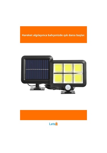 Su Geçirmez Güneş Enerjisi Panelli 6 Led Bahçe Aydınlatma Çok Renkli