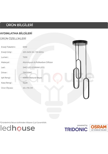 Rain Modern Led Avize Sarkıt Linear Aydınlatma