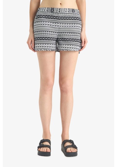 Defacto Etnik Desenli Deniz Şortu-fall İn Love T5232az25smbk27 Siyah