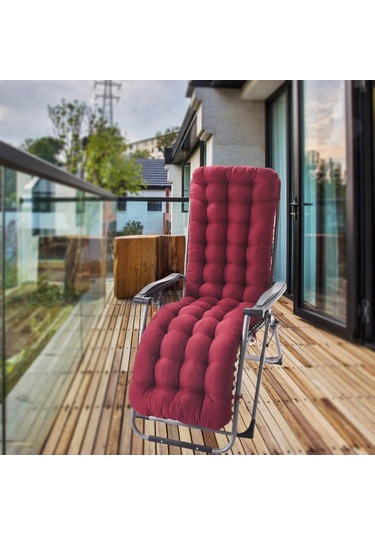 Suntek Magideal Rahat Polyester Bahçe Recliner Şarap-kırmızısı