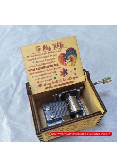 Ulzyvf El Yapımı Mekanik Müzik Kutusu - Şeffaf Akrilik Klasik Melodi Hediyelik Altın/gümüş Zenginliği Altın