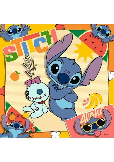 Ravensburger Çocuk Puzzle 3x49 Parça Disney Stitch Rpk120041146