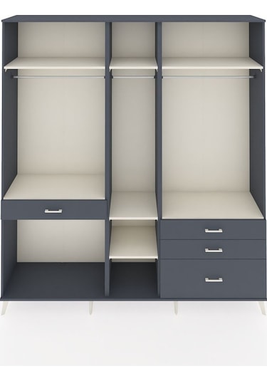 Hyperion Dolap 7 Raflı 4 Çekmeceli 3 Askılı 220x44x243 Antrasit-aytaşı/antrasit Aytası/antrasıt Hyperion Dolap 7 Raflı 4 Çekmeceli 3 Askılı 220x44x243 Antrasit-aytaşı/antrasit Aytası/antrasıt