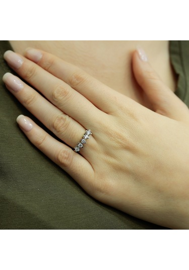 Lova F Renk 0,42 Karat Pırlanta Beştaş Yüzük - 1070083