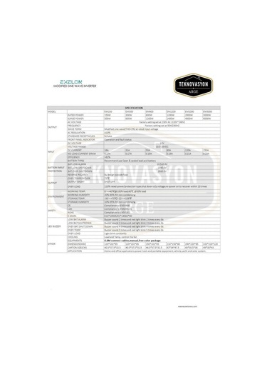 Exelon  Modifiye Sinüs 2000w 12v İnverter