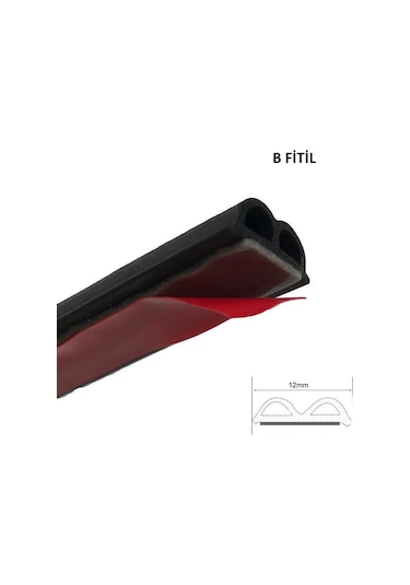 Araç Fitil Kapı Altı Kenarı Kaput Bagaj Ses Önleyici Bantlı 5mt B