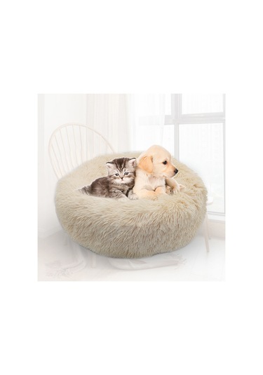 Vkemall "yumuşak Yuvarlak Evcil Hayvan Yatağı - Kaymaz, Nefes Alabilir, Sıcak Tutan"