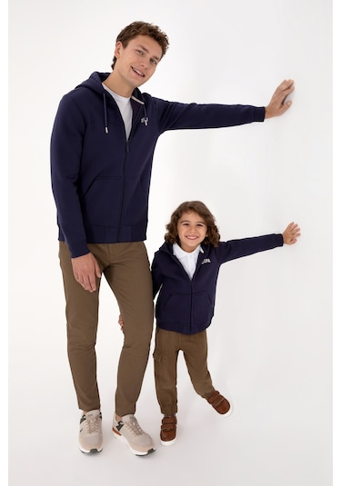 U.S. Polo Assn. Erkek Regular Fit Mürdüm Şardonlu Örme Hırka 50313755-VR074
