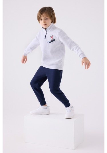 Rolypoly Erkek Çocuk Eşofman Takımı Rp3438 Kar Melanj Kar Melanj