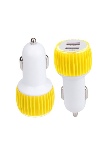 Evrensel Seyahat Araç Şarj Cihazı Çift Usb Led Telefon Şarj Cihazı Renk Rastgele