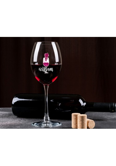 Bk Gift Kişiye Özel İsimli Renkli Baskılı 2li Şarap Kadehi Seti- 2, Şarap Kadehi Hediye Seti, Doğum Günü Hediyesi, Sevgiliye Hediye Kobitmeyen137723 B