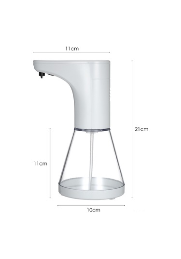 Otomatik Sabun Dağıtıcı Temassız Sıvı Şampuan Duş Jeli Losyon Otomatik Dağıtıcı Kızılötesi Hareket Sensörü Banyo Tuvalet Washroom Otel 480ml/16.9oz--beyaz Diğer