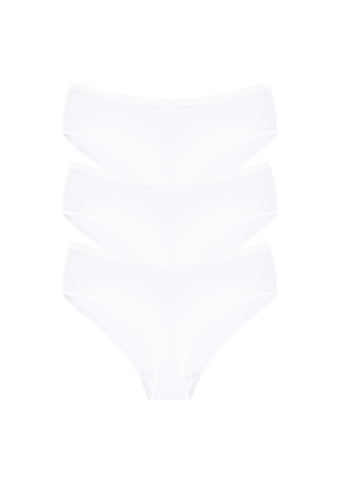 Kadın Bambu Külot Beyaz 3'lü Paket Extra Yumuşak Ve Esnek, Nefes Alan Kumaş Beyaz