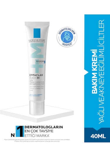 La Roche Posay Effaclar Duo+ M Akne Eğilimli Ciltler İçin Bakım Kremi 40 ML