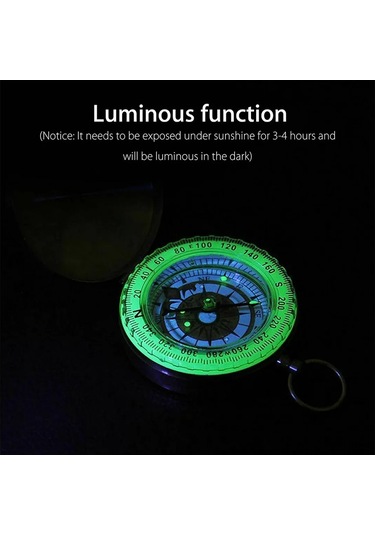 Dofolink Klasik Bakır Kasa Işık Veren Minyatür Pusula - Doğa Yürüyüşü, Kamp Ve Keşif İçin Taşınabilir Navigasyon Aleti