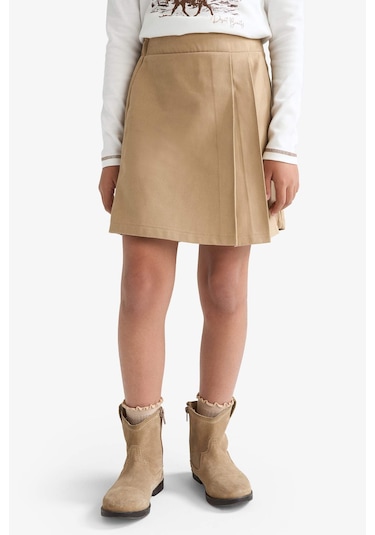 Defacto Kız Çocuk Okula Dönüş Gabardin Etek F1418a825aubg219 Bej