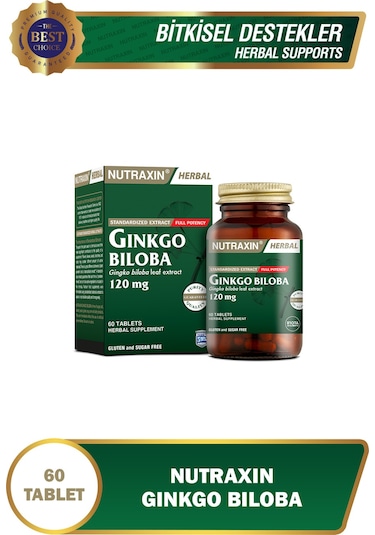 Nutraxin Ginkgo Biloba 120 Mg 60 Kapsül
