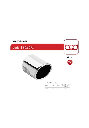 Tiguan 803-972 Egzoz Ucu