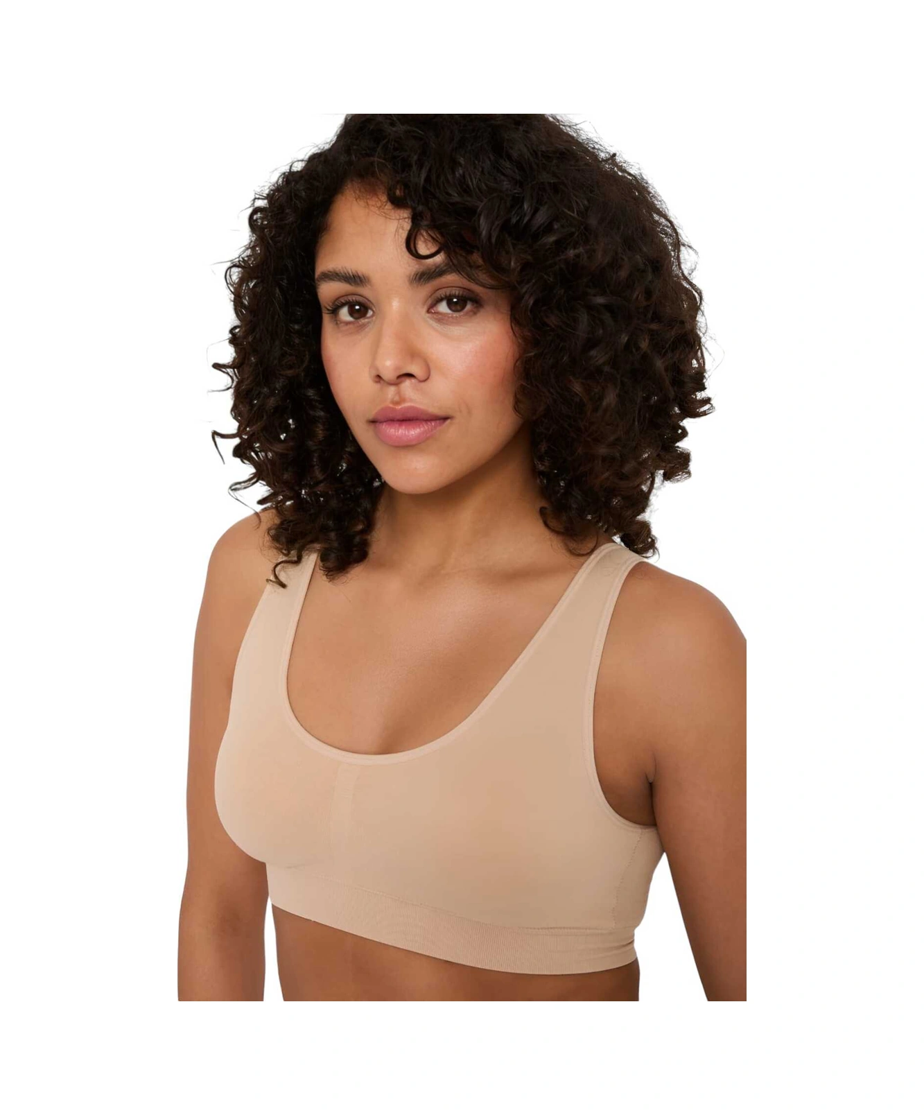 Tezzgelsin Kadın Kalın Askılı Pedli Büstiyer Yarım Atlet Sütyen 3'lü Set Ten Rengi