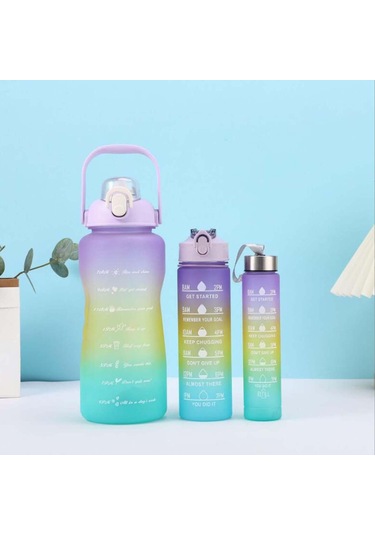 Suntek Magideal 3 Adet Spor Su Şişesi Yeniden Kullanılabilir Stil-b