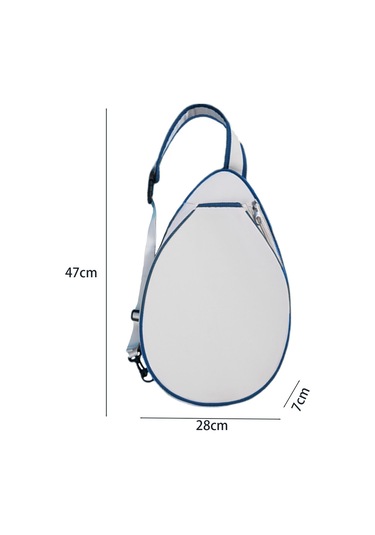 Suntek Tenis Çantası Taşınabilir Çok Beyaz-mavi-kenarlar