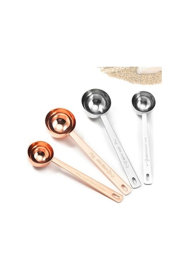 Novahub Gül Altın 15/30 Ml Ölçüm Kaşığı Şeffaf Ölçekli Uzun Saplı Comtable Kavrama Isıya Dayanıklı Anti-haşlanma Yüksek Doğruluk Kahve 30ml Gül Altın