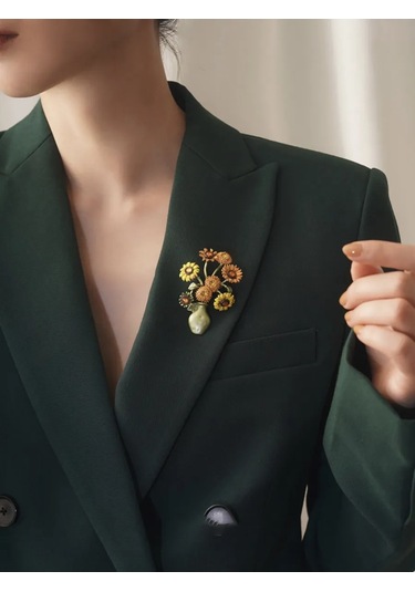 Especailly For You Van Gogh Güneşi Kadın Broş Van Gogh Güneşi İle Kadıbroş 191575013 Gri