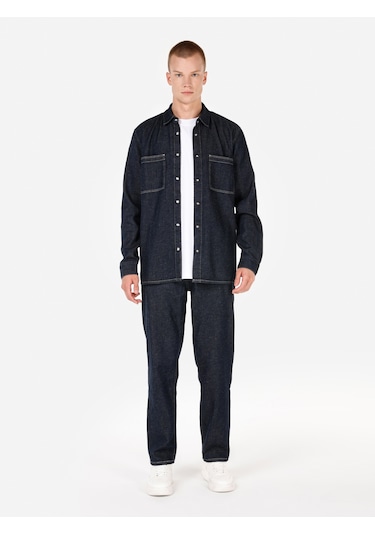 Colin's Colins Mavi Erkek Gömlek U.kol Cl1071150 Q1.v1 Dn43661 Denim