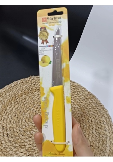 Sürmene 61004 Mutfak Bıçağı 9,50 Cm Sarı Çok Renkli
