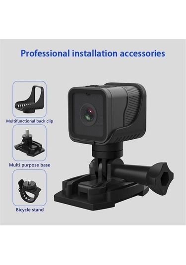 Motion003 Lichen Hd Spor Kamera, 1080 Araba Kayıt Cihazı, Wıfı Binicilik Siyah, Kablosuz Modda Siyah