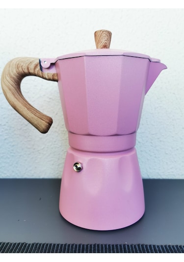 Coffeehutt Aloha Hes-6 Moka Pot Pink