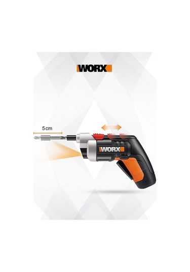 Worx Wx252 4volt/1.5ah. Li-ion Şarjlı Tornavida + 10 Adet Bits Uç Fr Wx252