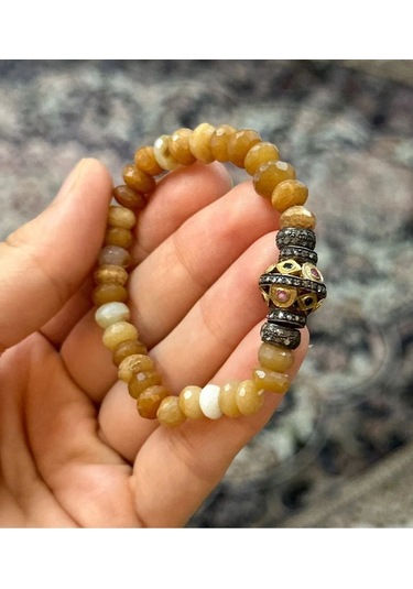 Güneş Taşı Ve Elmas Bileklik 067