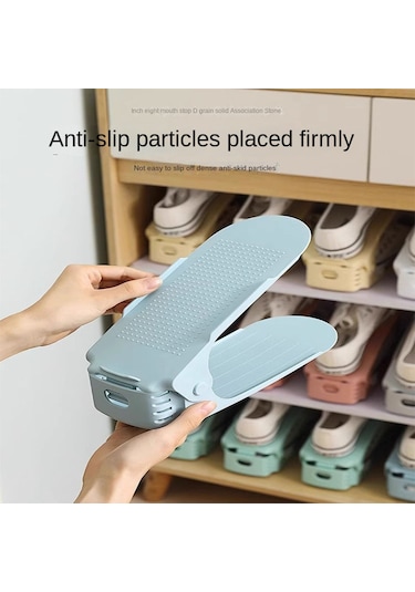 Monyee Duvar Montlu Çift Katlı Çok Fonksiyonlu Ayaklık Rafı - Pp Malzeme, Kurulumsuz, Boşluk Tasarrufu, Siyah 10 Adet