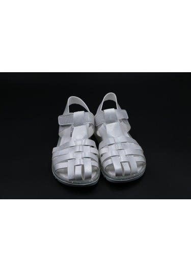 Ayakkabımood Arz Beyaz Simli Kız Çocuk Sandalet Ayakkabı Beyaz