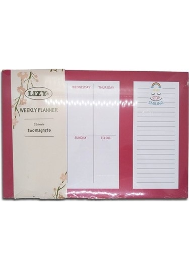 Liz Haftalık Takvim Spiralli 13x27,5 80 Gr 52 Yp