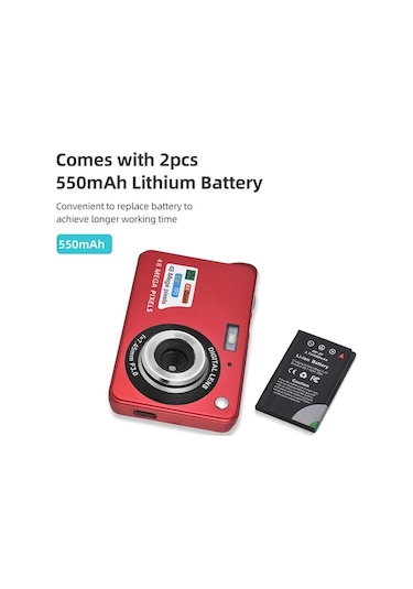 Trendooze Springsun 4k Dijital Kamera 48mp 2.8 İnç Tft Ekran Otomatik Odaklama 16x Dijital Zoom Dahili Flaş 2 Adet Bf